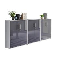 Aktenschrank Office Edition Grau/anthrazit Hg B: 253,2cm - Anthrazit Hochglanz/Grau, MODERN, Holzwerkstoff (253,2/113,6/33cm) - MID.YOU