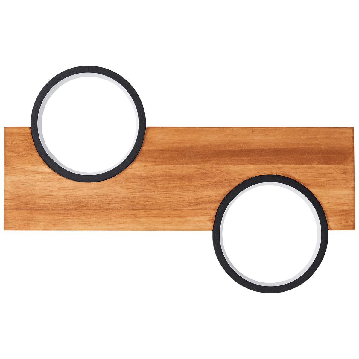 Led-deckenleuchte G99936/76 Cheesy - Hellbraun/Schwarz, Natur, Holz/Metall (5,2/40/25cm) - Brilliant