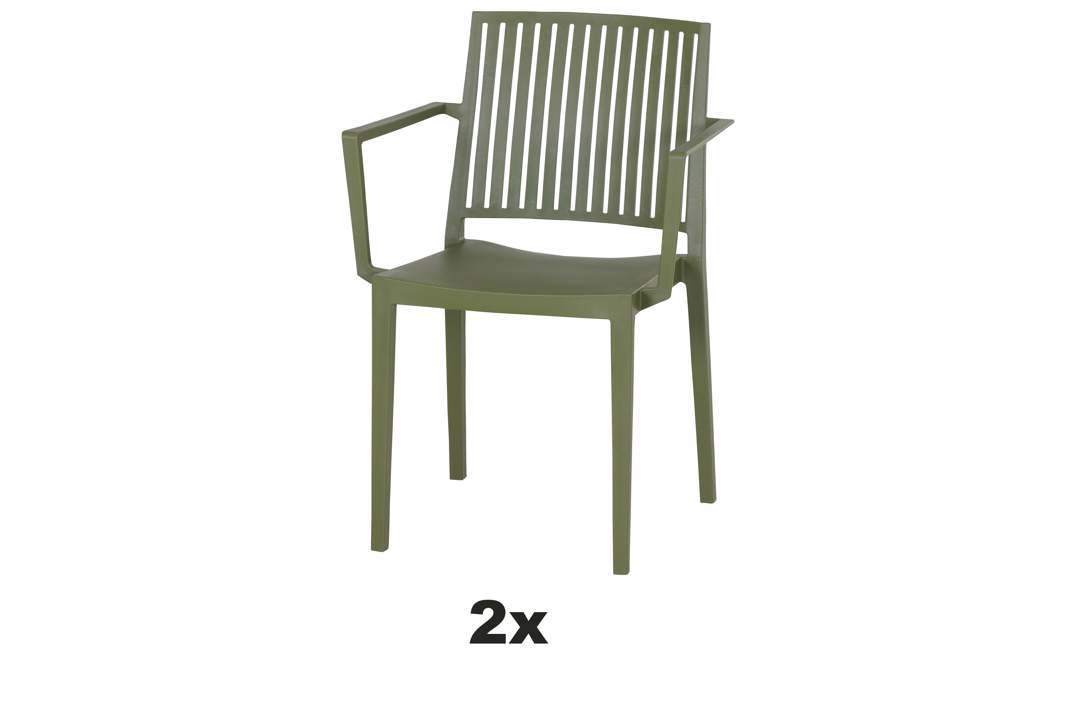 Stapelstuhl T20086 - Grün, Basics, Kunststoff (57/80/56cm) - Siena Garden