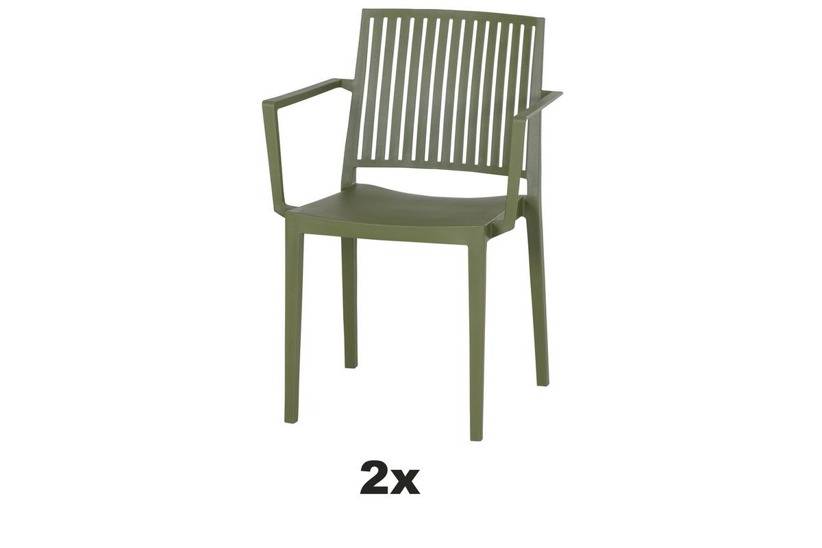 Stapelstuhl T20086 - Grün, Basics, Kunststoff (57/80/56cm) - Siena Garden