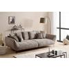 Bigsofa Triton Taupe B: 311 cm - Taupe/Schwarz, Design, Textil (311/95/130cm) - Livetastic