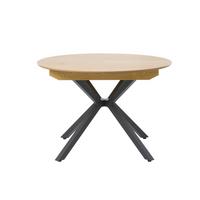 Esstisch Cesura Eichefarben, L: 120 Cm - Eichefarben/Schwarz, MODERN, Holzwerkstoff/Metall (120/120/75cm) - Livetastic