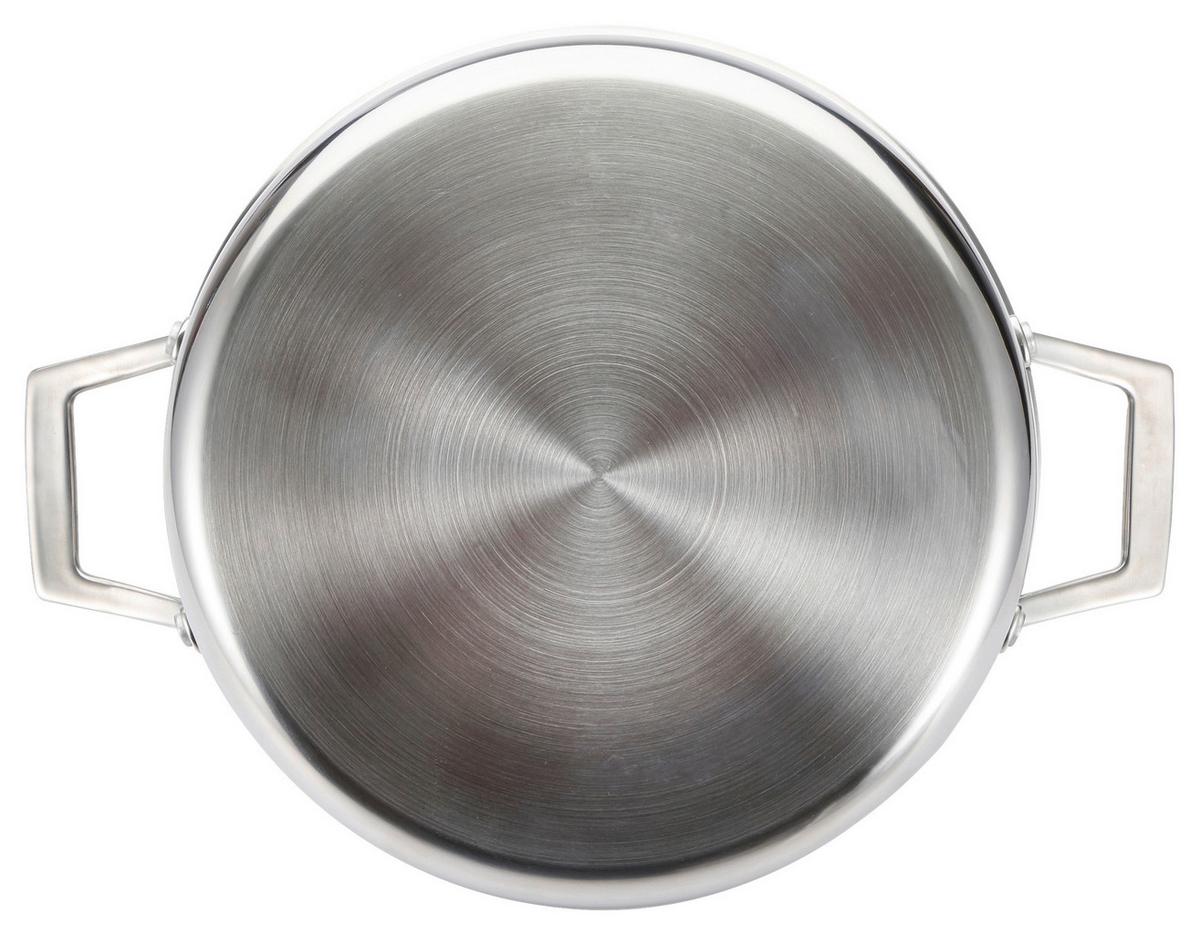Servierpfanne Hi-Tech 3 Ø 30 cm, Edelstahl - Edelstahlfarben/Schwarz, Basics, Metall (39/30/10cm) - Masterpro