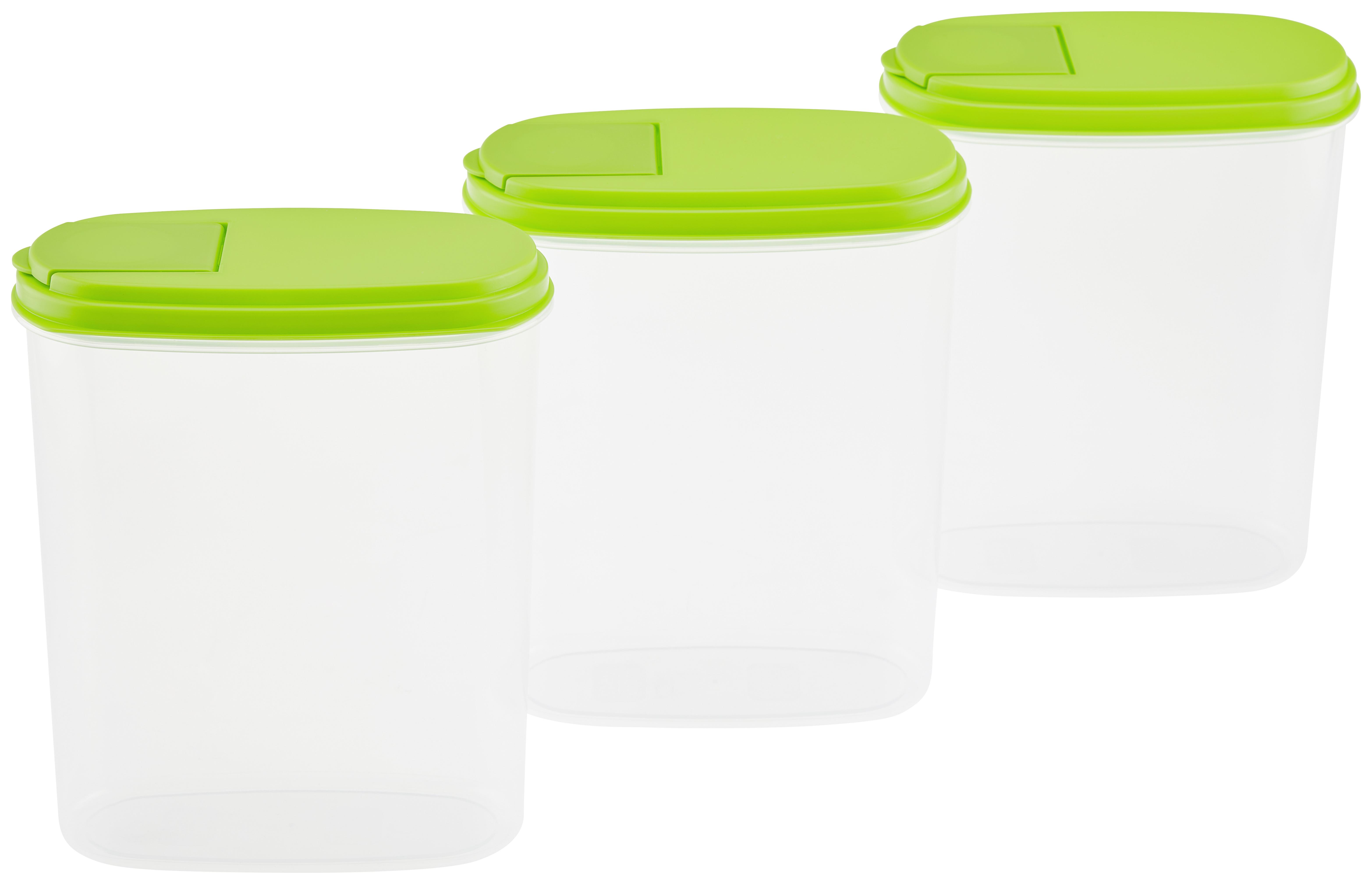 Schüttdosenset Cosima, Grün 3er Set, Je 2 Liter - Grün, Basics, Kunststoff (19/10/21cm)