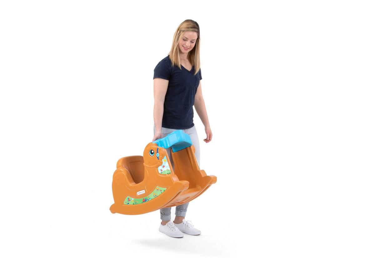 Schaukelpferd Simplay3 Ab 12 Monaten Mit Lehne - Multicolor/Braun, Basics, Kunststoff