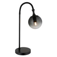 Tischleuchte 15885t - Schwarz/Grau, Design, Glas/Metall (22,5/18/57,5cm) - Globo