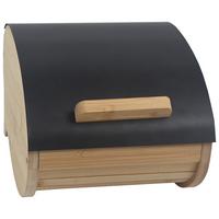 Box na chlieb SVEA - S - čierna/biela, Modern, kov/drevo (25/20/15,5cm) - Mömax