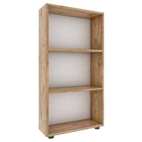 Regál Bulas š: 56 cm, dub medový - čierna/dub medový, Modern, kompozitné drevo/plast (56/108/20cm) - MID.YOU