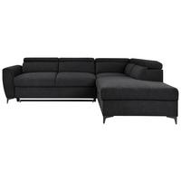 Ecksofa Lapis Schwarz S: 255/217 cm - Schwarz, KONVENTIONELL, Textil (255/217cm) - MID.YOU