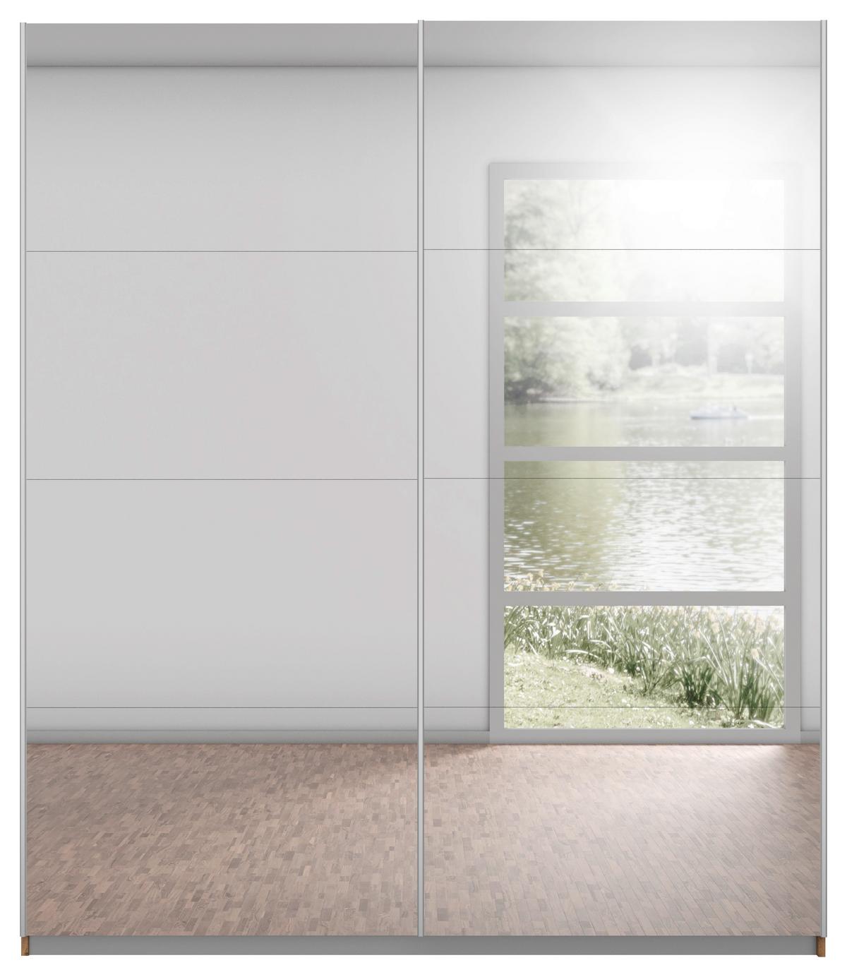 Schwebetürenschrank Subito - Silberfarben/Eiche Artisan, MODERN, Holzwerkstoff (181/197/61cm) - Rauch Möbel