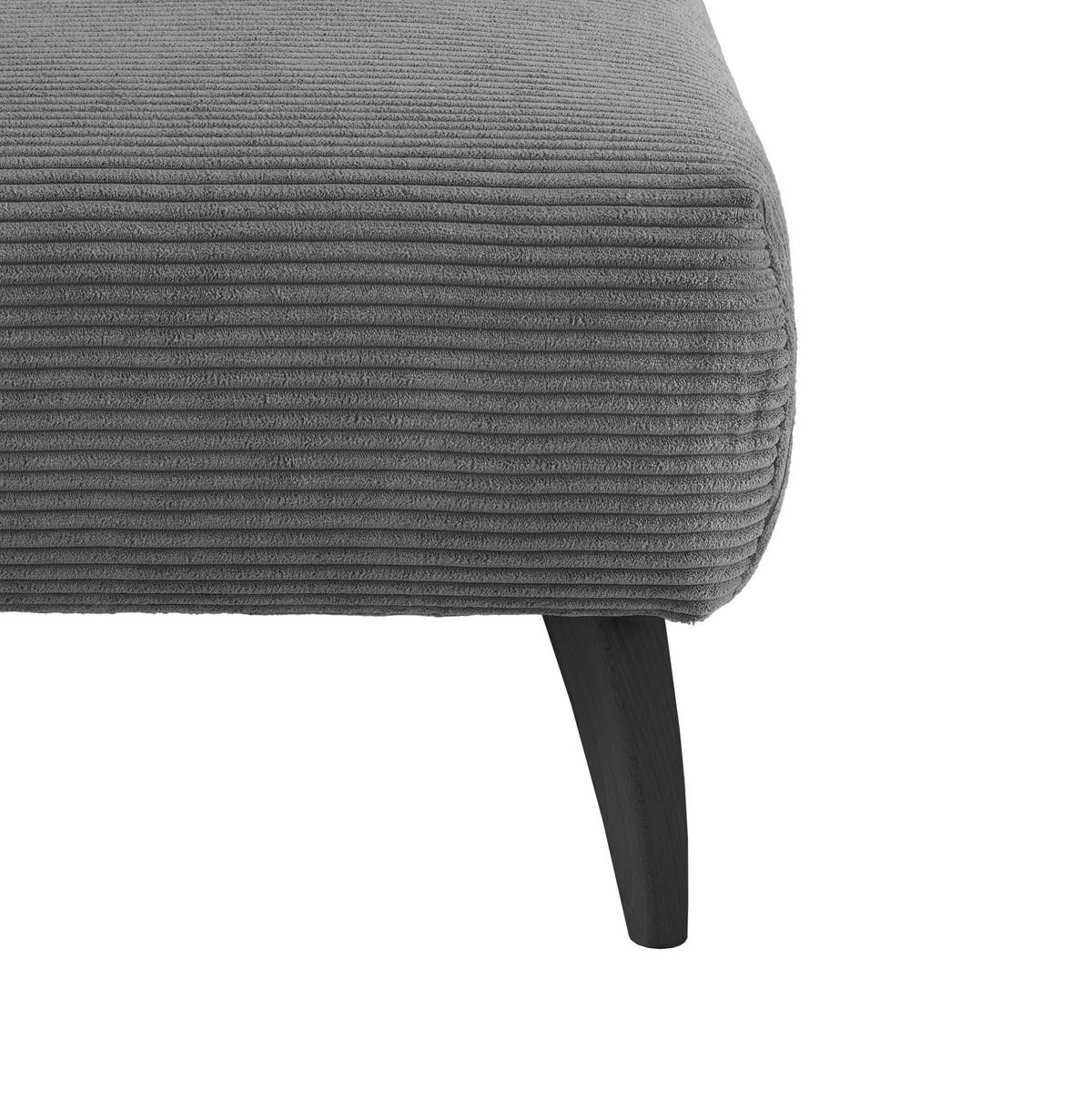 Hocker Colori Grau B: 66 cm - Schwarz/Grau, MODERN, Holz/Textil (66/44/66cm) - MID.YOU