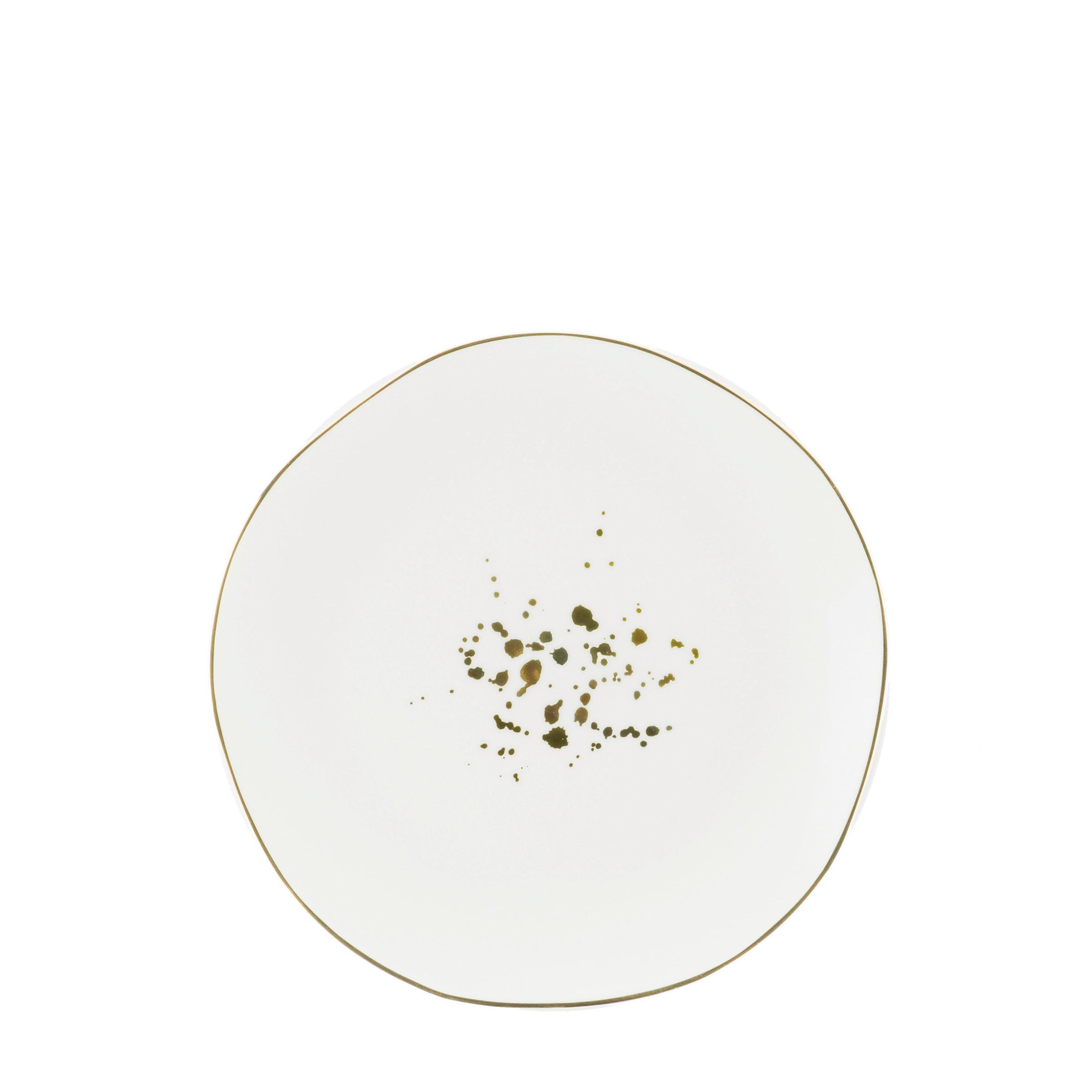 DEZERTNÍ TALÍŘEK ONIX - bílá/barvy zlata, Moderní, keramika (20,5cm) - Mömax