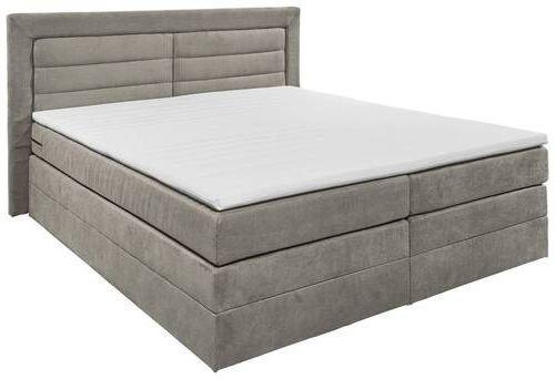 Boxspringbett mit Topper + Bettkasten 180x200 Saba - Hellgrau, Basics, Holzwerkstoff/Textil (180/200cm) - MID.YOU