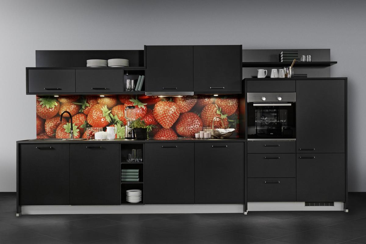 Beépíthető Konyha Moon - fekete, Modern, faalapú anyag - Express