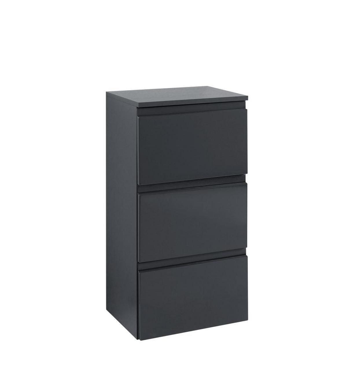 Unterschrank Mit Soft-Close Cardiff B: 40cm Graphit - Graphitfarben/Grau, Design, Holzwerkstoff (40/79/35cm) - Held