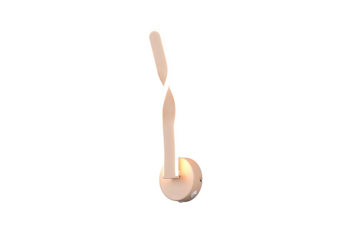 LED-Wandleuchte Ginko Weiß Sandfarben B: 12 cm - Sandfarben/Weiß, Design, Kunststoff/Metall (45,5/12/15cm)