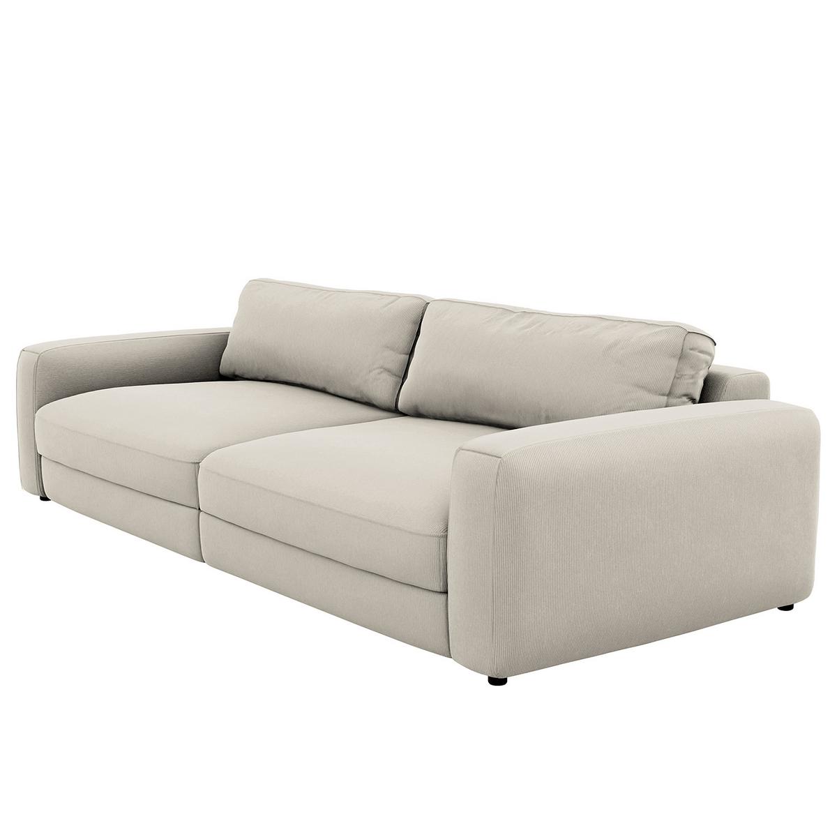 Bigsofa Bourbon, Grau B: 264 Cm - Schwarz/Grau, MODERN, Textil (264/84/125cm) - Trendmanufaktur