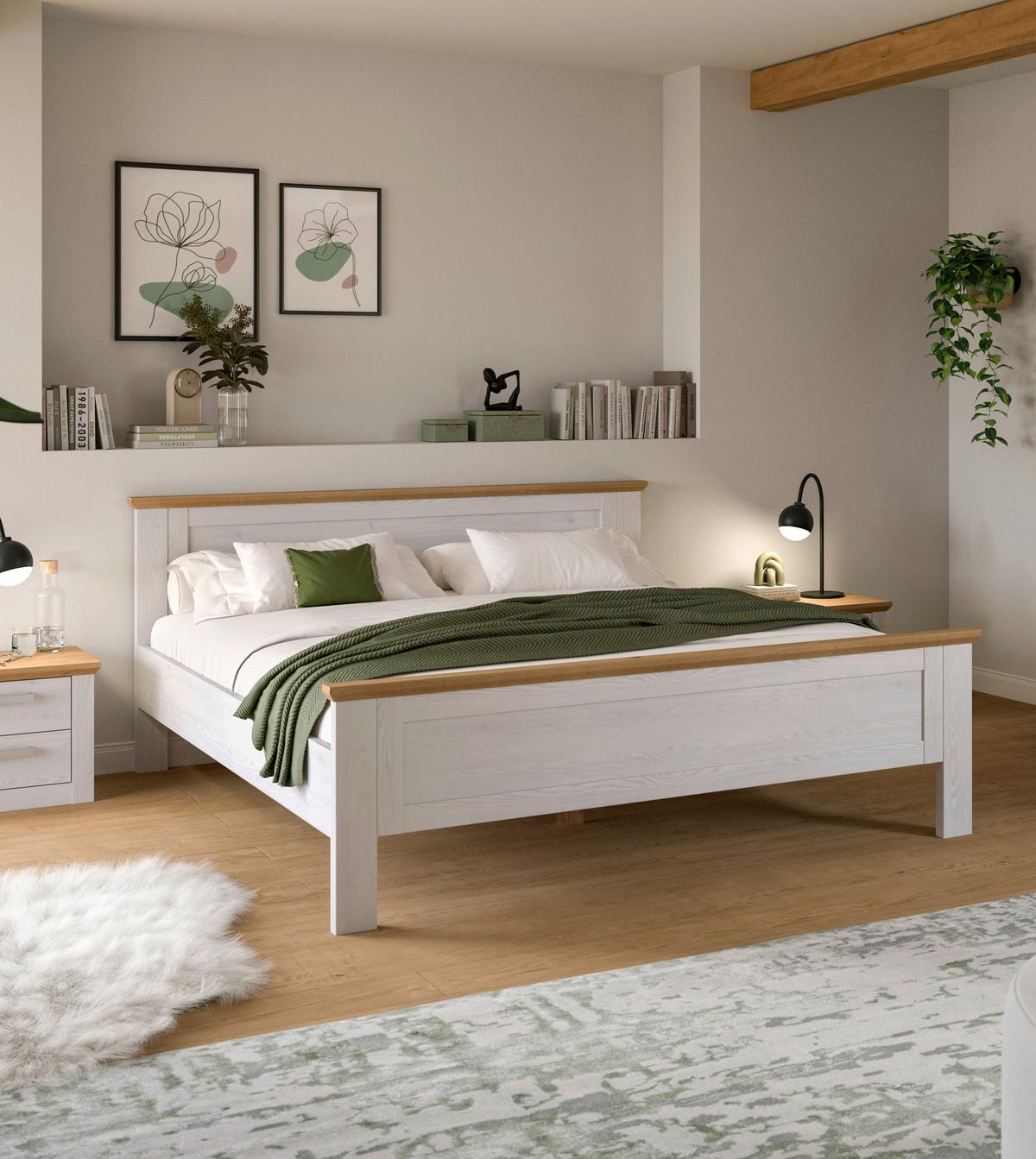 Schlafzimmer Verona Lärchefarben/Eiche D. 4-Teilig - Lärchefarben/Eiche Artisan, ROMANTIK / LANDHAUS, Holzwerkstoff - Livetastic