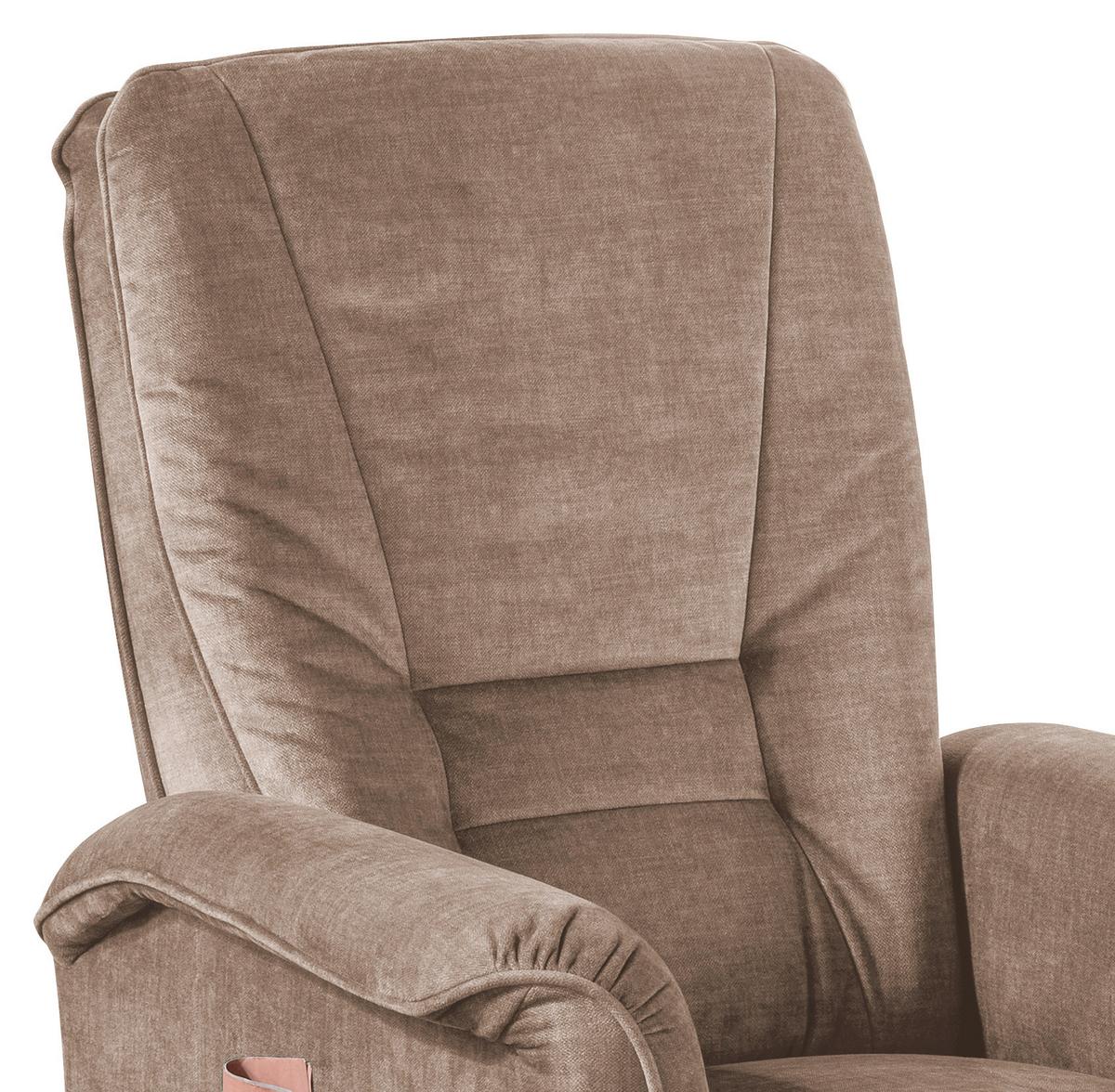 Fernsehsessel Harry Hellbraun B: 77 cm - Hellbraun/Schwarz, Design, Textil (77/107/88cm) - Livetastic