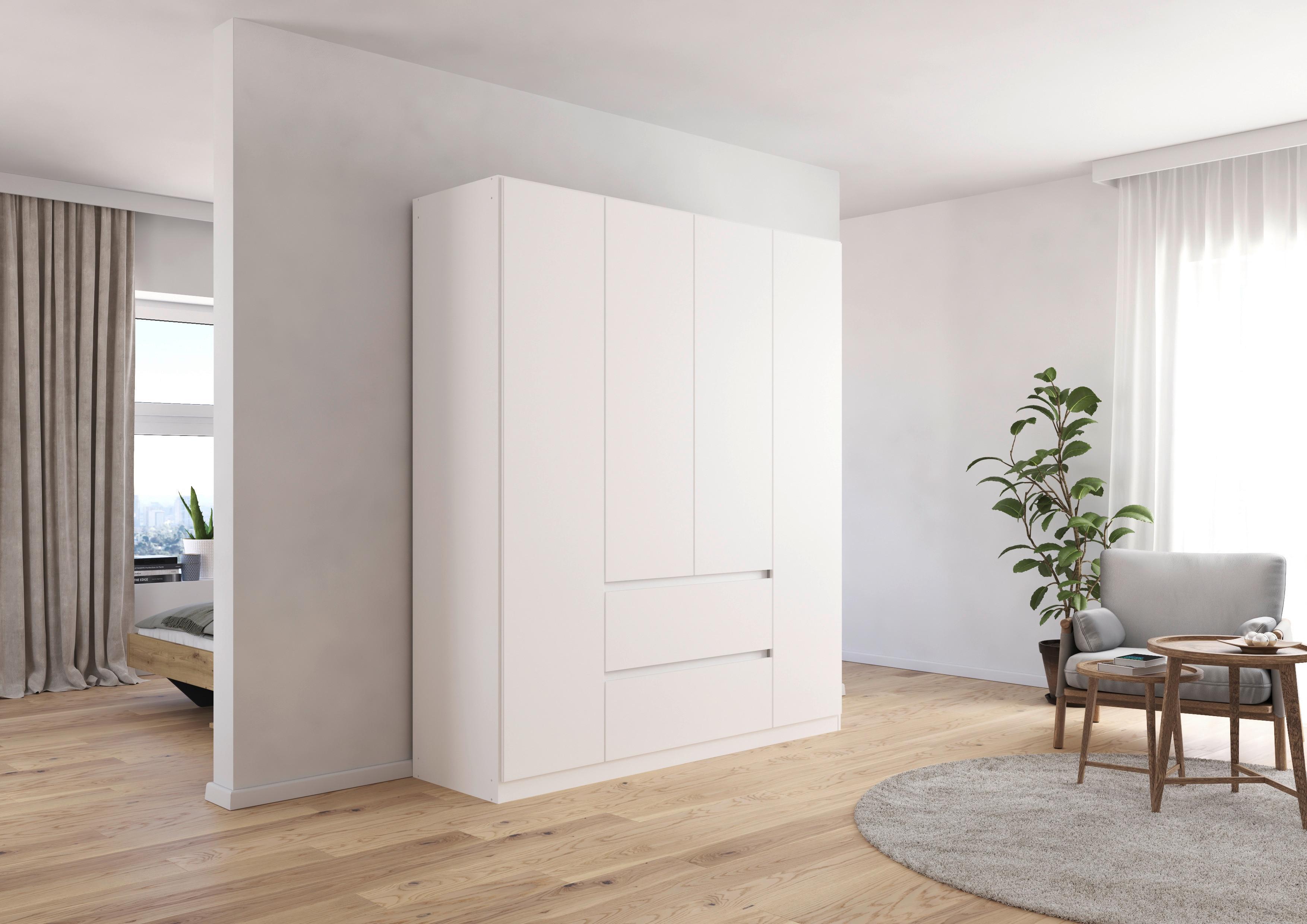 Drehtürenschrank Mainz Weiß B: 181 cm - Weiß, Basics, Holzwerkstoff (181/210/54cm) - Rauch Möbel