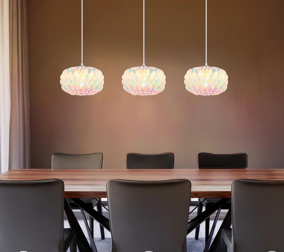 HÄNGELEUCHTE verchromt - Klar/Chromfarben, Design, Kunststoff/Metall (95/25/120cm) - Globo