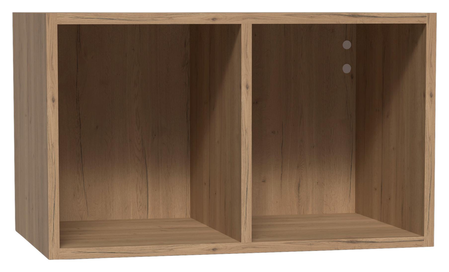 Wandregal Las Vegas Eiche Sierra Dekor B: 60 cm - Eichefarben, MODERN, Holzwerkstoff (60/36/37cm) - Vertico