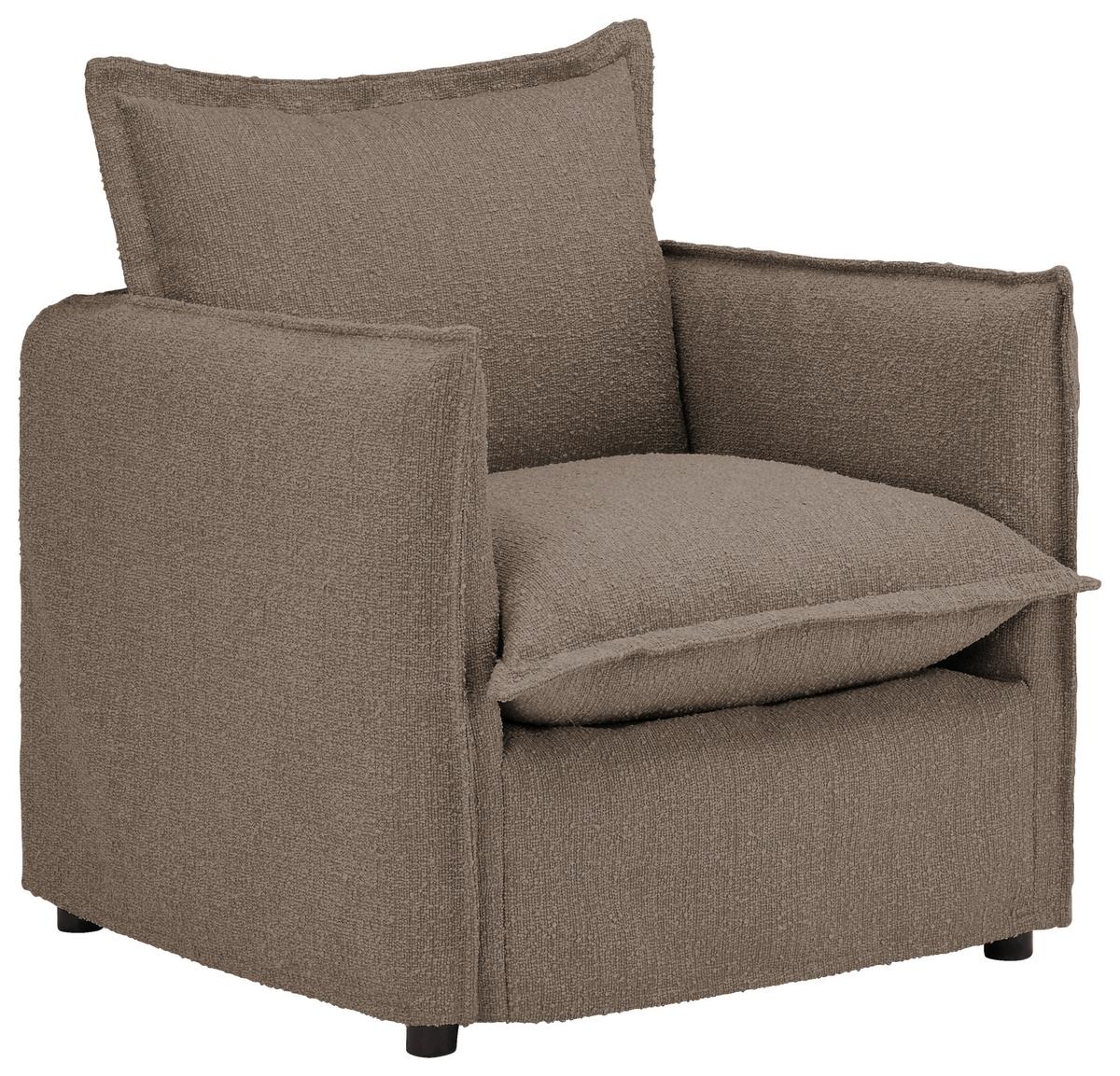 Sessel Toscana - Schwarz/Braun, Trend, Textil (120/82/98cm) - Livetastic