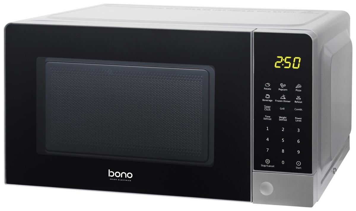 Mikrowelle Bono Schwarz 700 W 11 Leistungsstufen - Schwarz, Basics, Glas/Kunststoff (44,6/33,2/24,3cm) - Bono