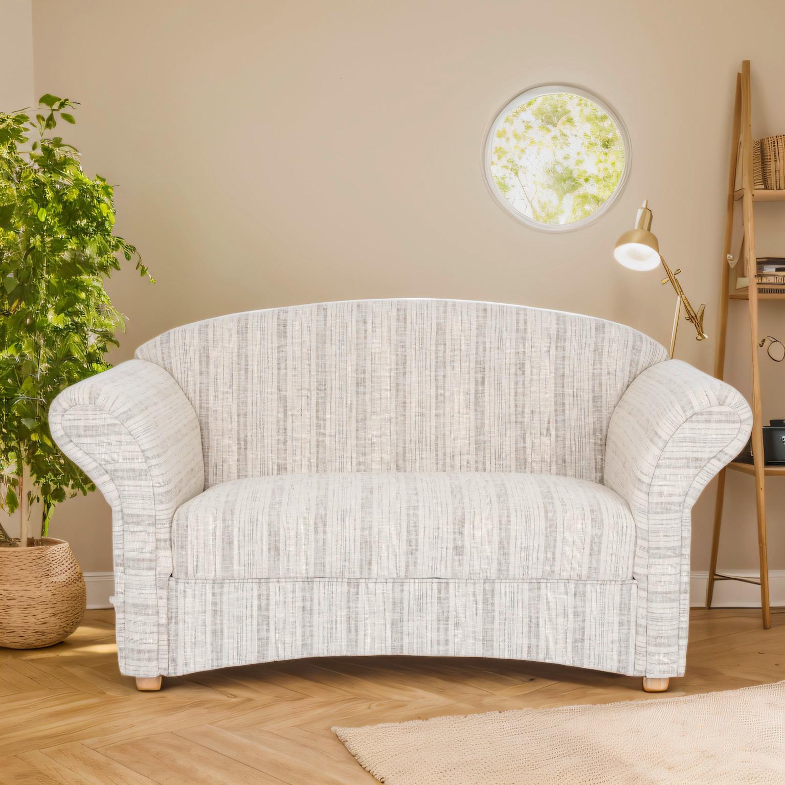 2-Sitzer Loretta ca.153x83x85 cm, Grau, Belastbar ca. 200 kg