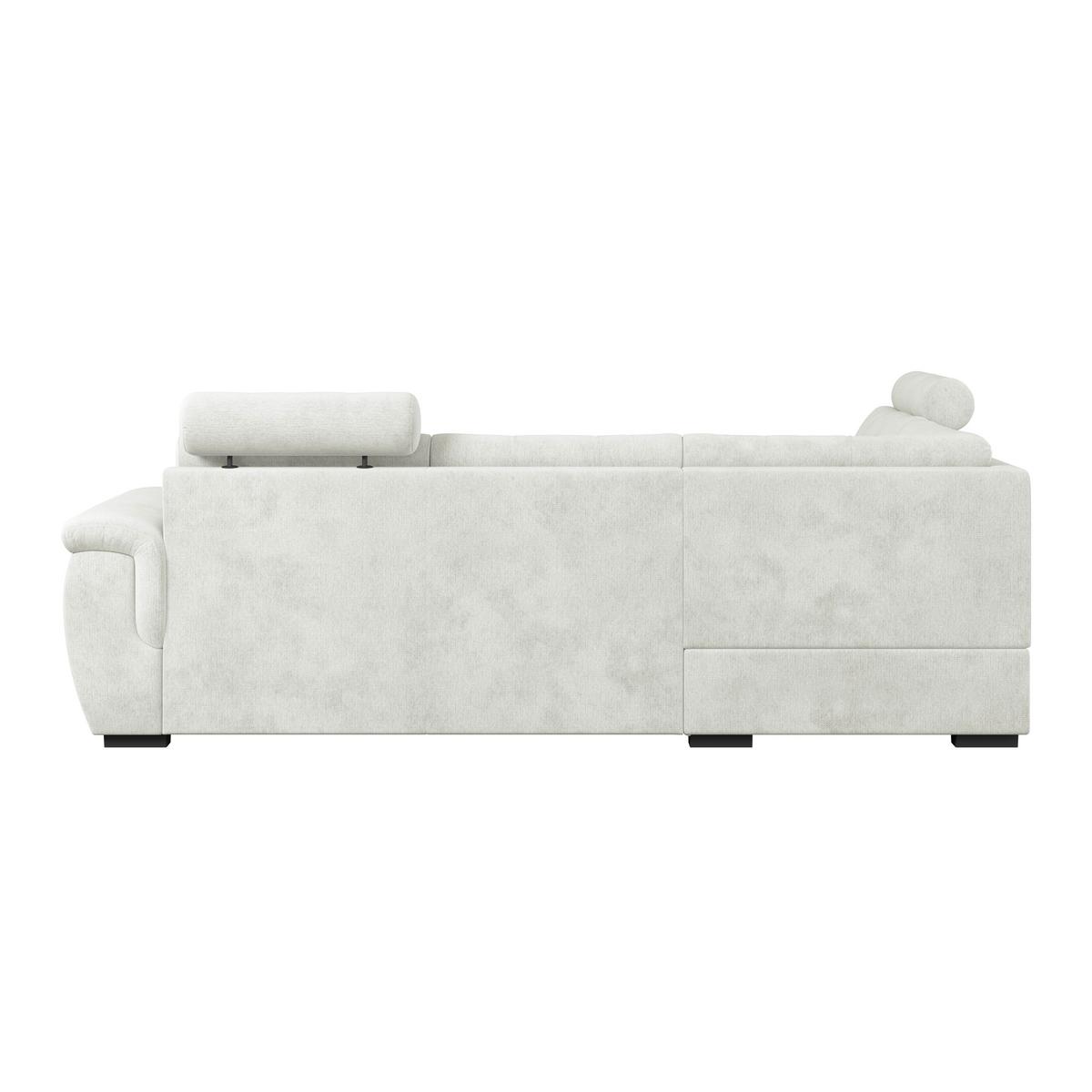 Ecksofa mit Schlaffunktion Falco new Creme 183x251 cm - Creme/Schwarz, KONVENTIONELL, Textil (183/251cm) - Ondega