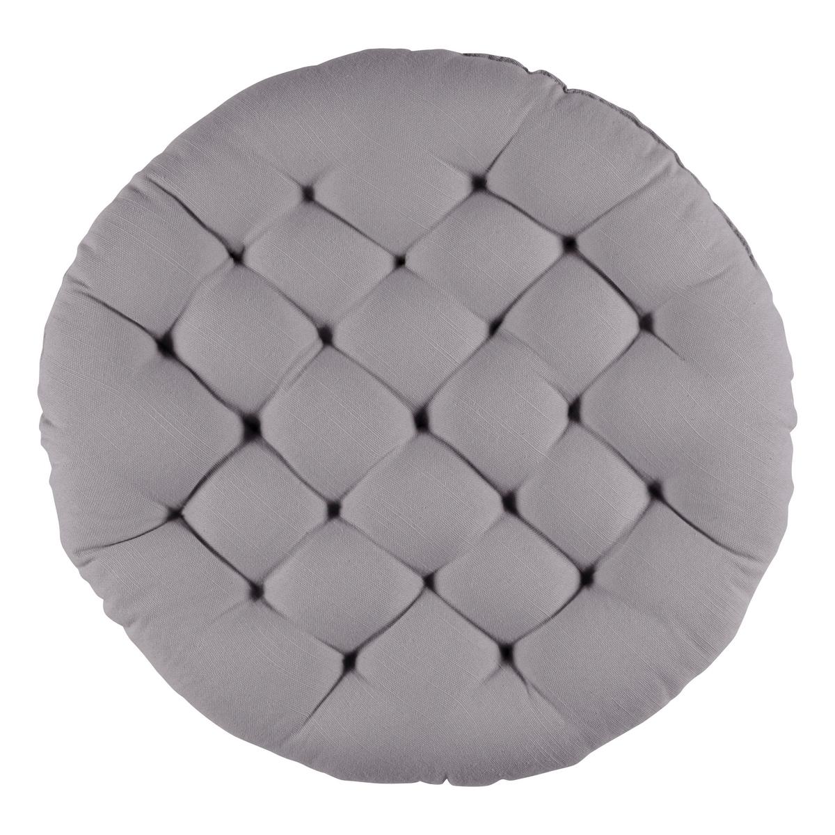 Sitzkissen Lianna - Anthrazit, MODERN, Textil (42/5cm) - Luca Bessoni
