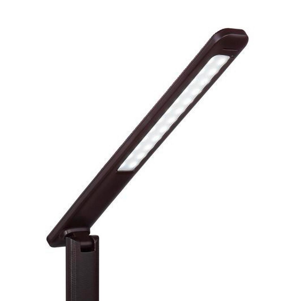 LED-Tischlampe Tanna Braun Mit Touchdimmer, Kalenderfunktion - Chromfarben/Dunkelbraun, Basics, Kunststoff (31/14/59,5cm) - Globo