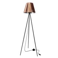 STEHLEUCHTE 51-42583 PLATINO - Schwarz/Kupferfarben, KONVENTIONELL, Kunststoff/Metall (48/48/150cm)