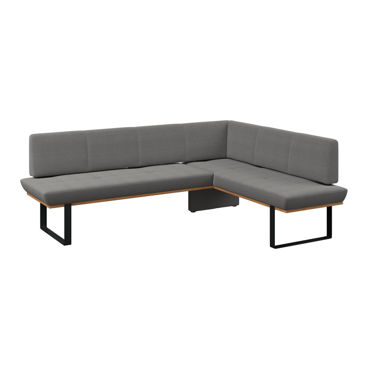 Eckbank Tristan Webstoff anthrazit,S:245x195cm - Anthrazit/Schwarz, MODERN, Holz/Textil (245/195cm) - James Wood