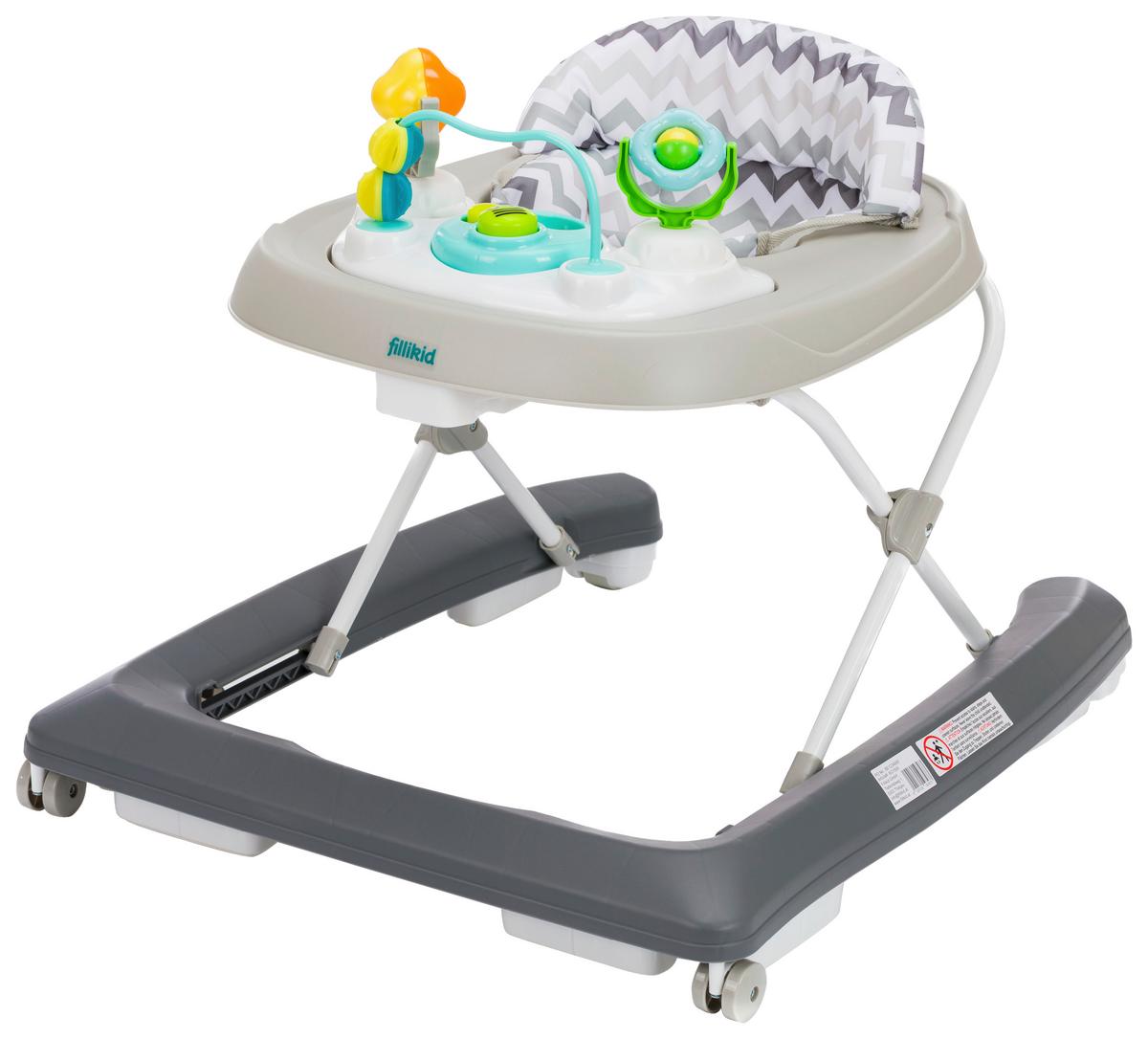 Lauflernwagen Grau B: 62 cm - Grau, Basics, Kunststoff/Textil (62/53/65cm) - Fillikid