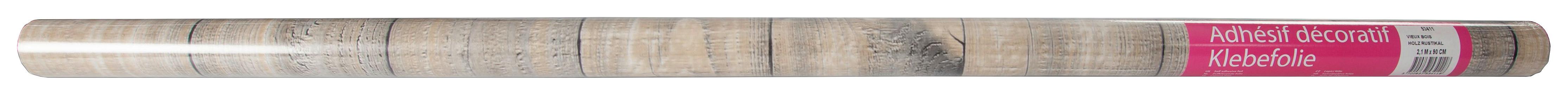 Klebefolie Holzdielen-Optik Braun Basic-Line 90x210 cm - Taupe/Braun, KONVENTIONELL, Kunststoff (90/210cm)