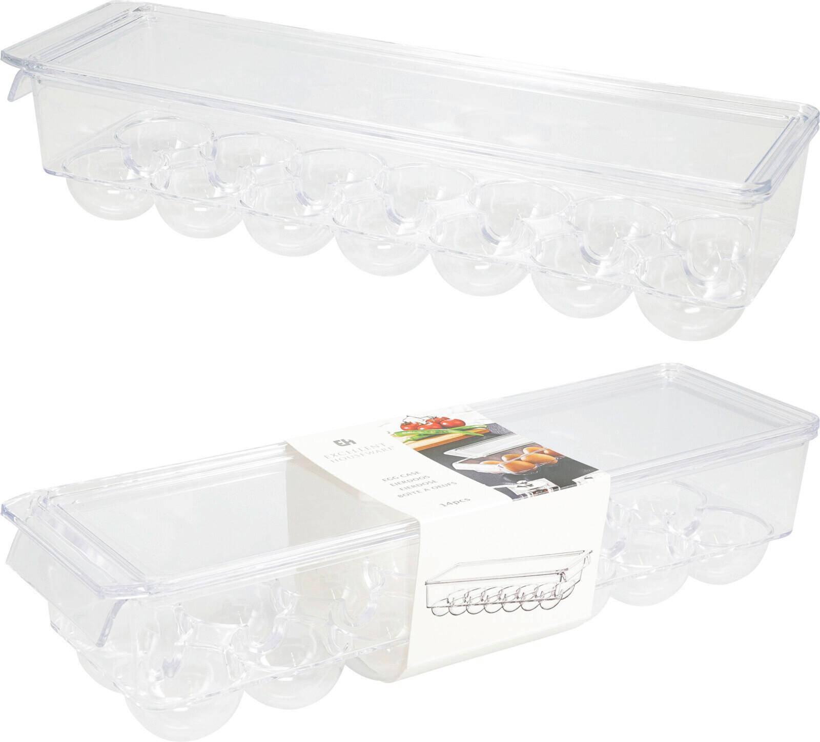 Organizér na vajíčka ORGANIZER FRIDGE EGG - priehľadné, Basics, plast (33.5/34/37cm)