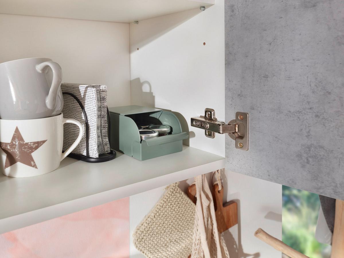 Eckküche Malia 280x172 cm Grau, mit Geräte - Weiß/Grau, Basics, Holzwerkstoff (280/172cm) - Respekta