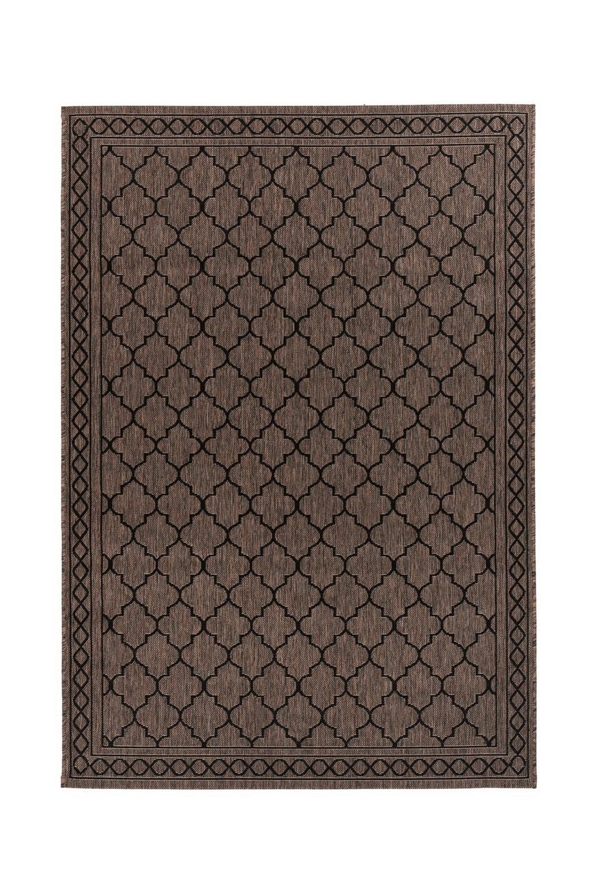 Flachwebteppich Splash 300 Braun/Grau, 80x150 cm - Braun/Grau, KONVENTIONELL, Textil (80/150cm)