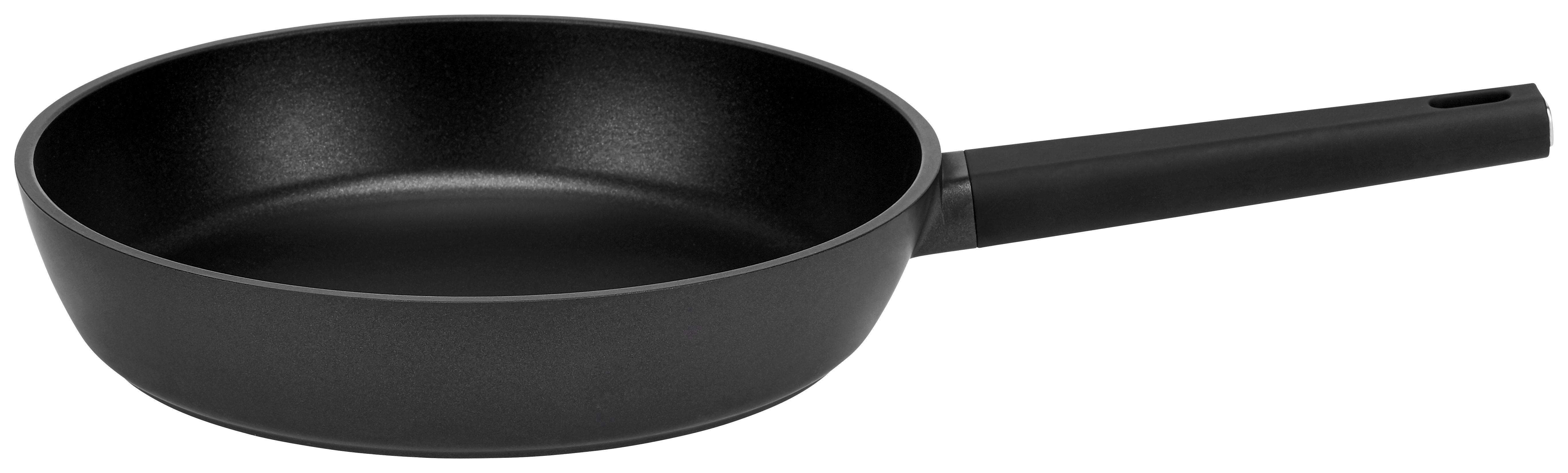 Bratpfanne Roger DxH: 28x6 cm Aluminium, für Alle Herdarten - Schwarz, MODERN, Metall (28/6cm) - Luca Bessoni