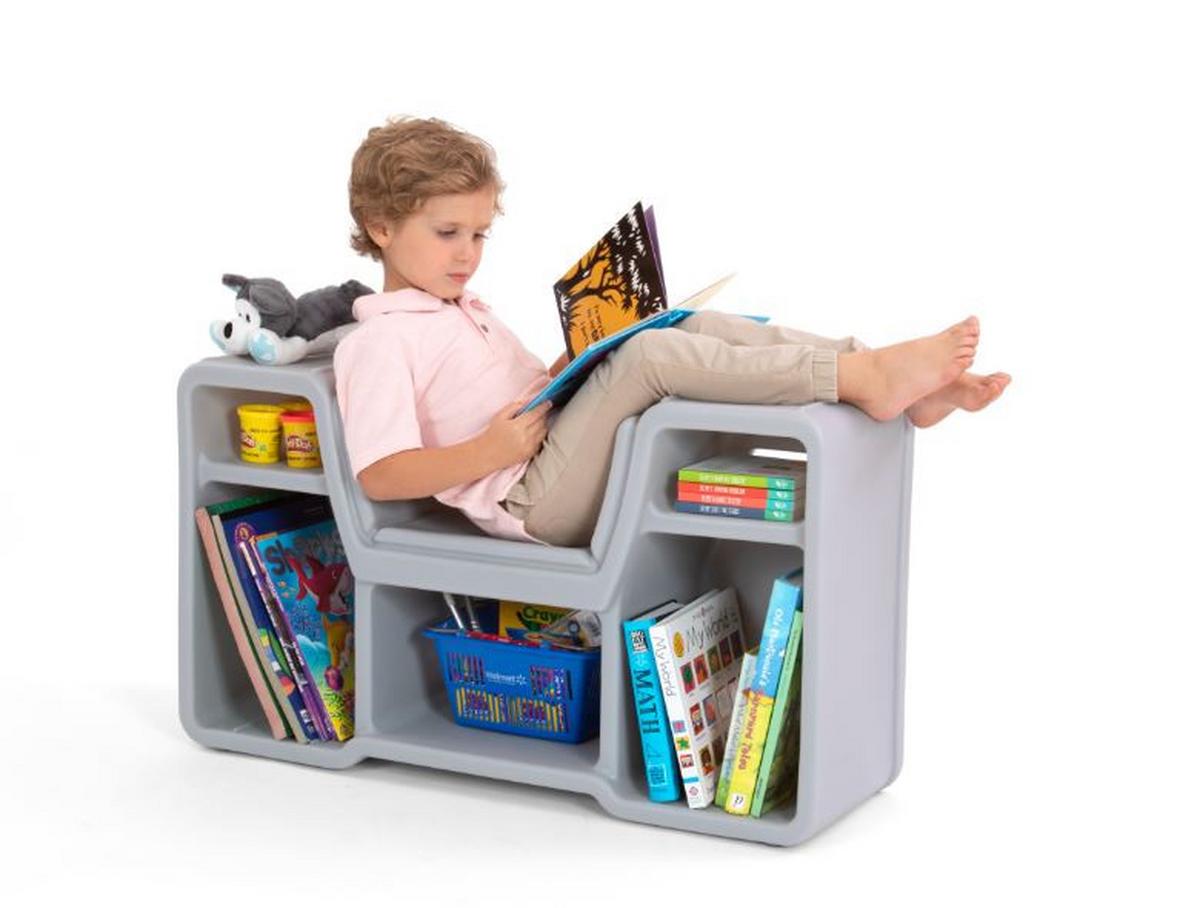 Kinderbank Simplay3 2-in-1 Kunststoff Grau Mit Stauraum - Grau, Basics, Kunststoff (89,4/26,7/49,5cm)