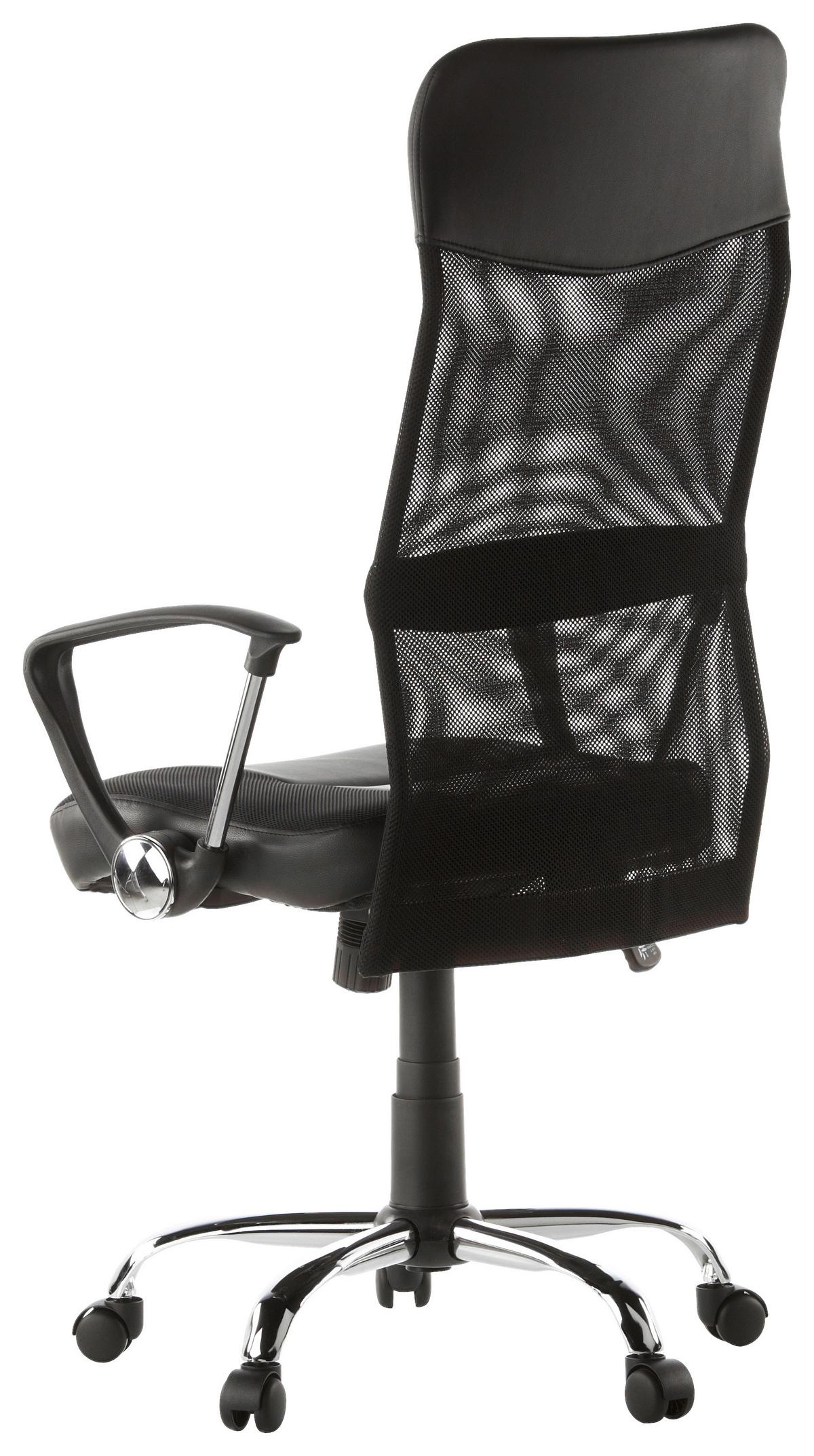 Drehstuhl Arton 20 Schwarz - Chromfarben/Schwarz, MODERN, Kunststoff/Textil (60/122/52cm) - MID.YOU