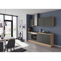 Küchenleerblock Ip1200 - Eichefarben/Graphitfarben, Design, Holzwerkstoff (230cm) - Impuls