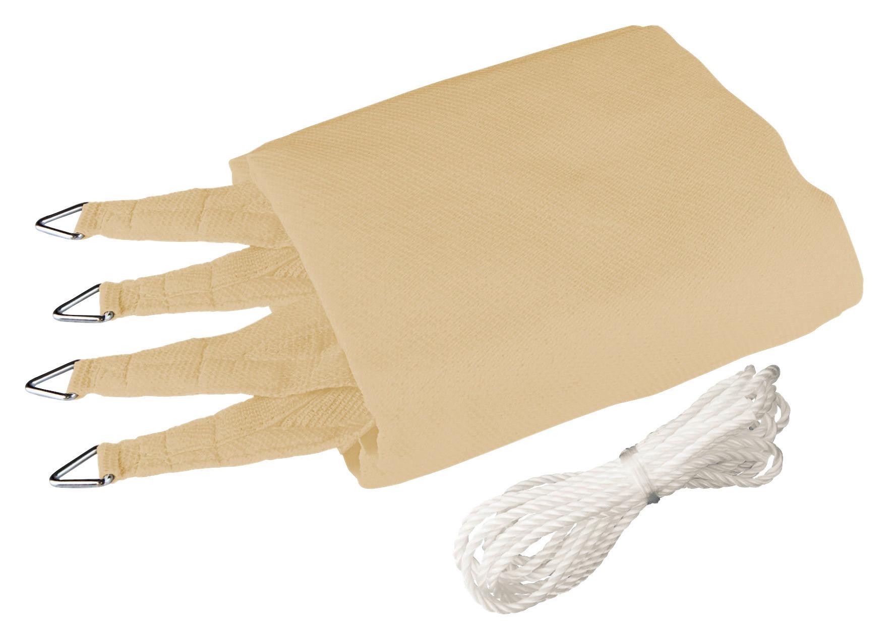 Sonnensegel Quadrat 5x5 m - Champagner, Basics (500/500cm)