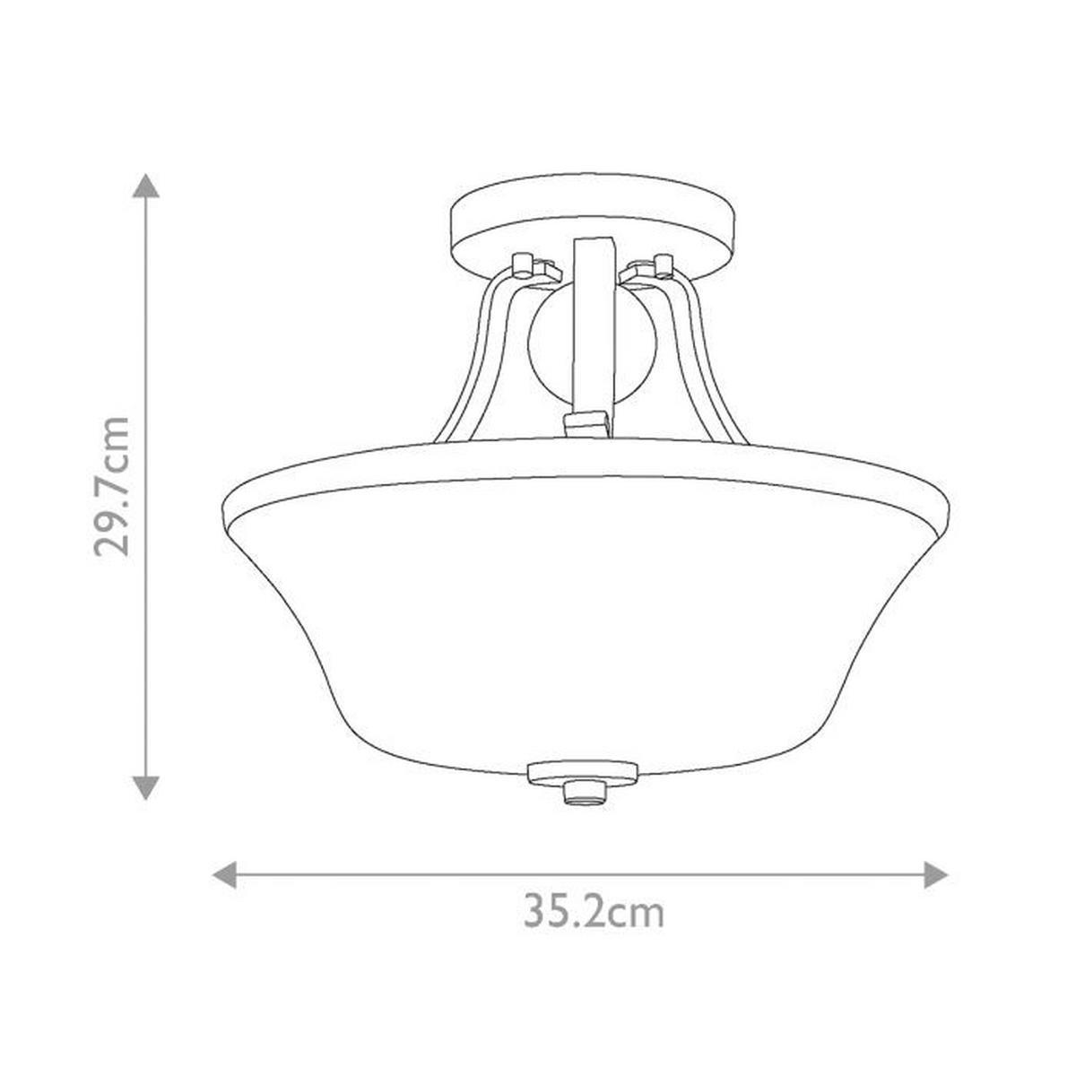 DECKENLEUCHTE FE-EVINGTON-SF-SN - Nickelfarben, Basics, Glas/Metall (35.2/29.7cm) - Elstead Lighting