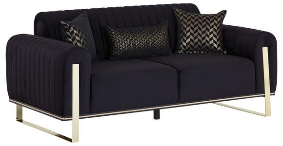 2-SITZER-SOFA Bono - Goldfarben/Schwarz, MODERN, Textil (180/83/90cm) - Luca Bessoni