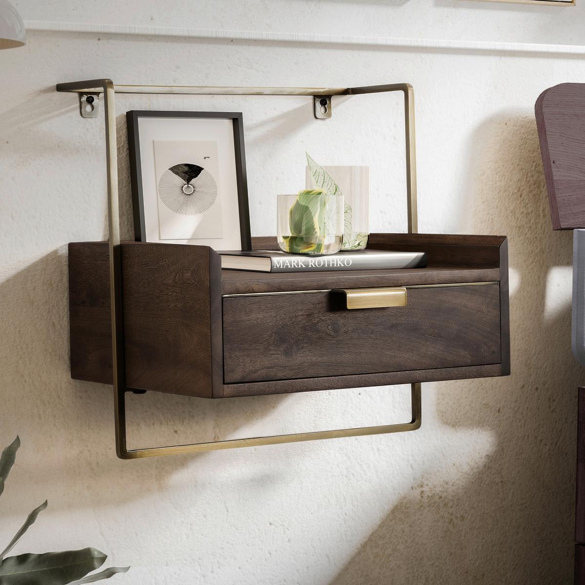 Nachttisch Dunkelbraun B: 44 Cm - Dunkelbraun, Design, Holz (44/45/35cm) - MID.YOU