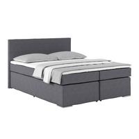 Posteľ Boxspring NERO PL: 160/200 cm, hnedá - antracitová/chrómová, Konventionell, kov/textil (160/200cm)