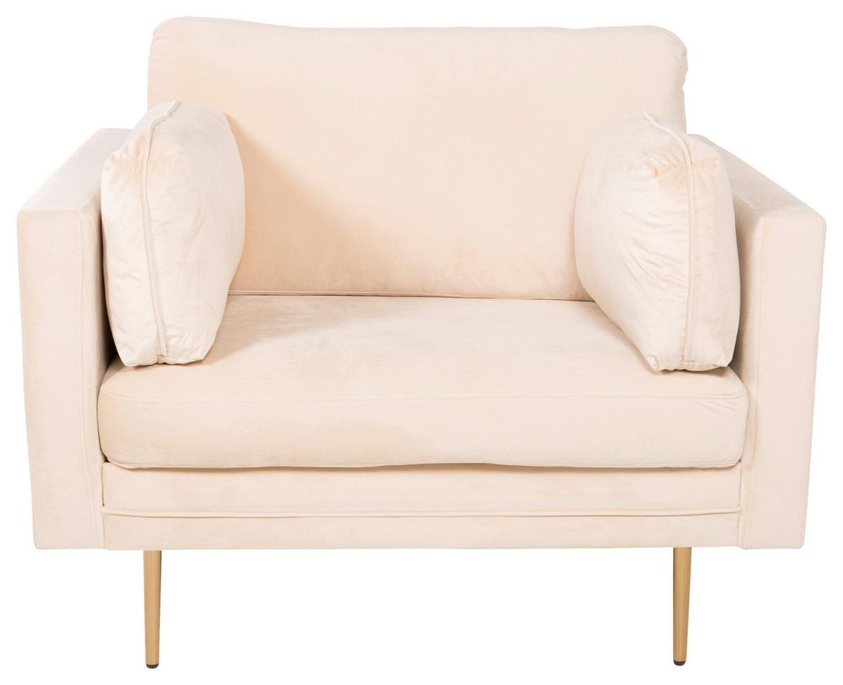 Sessel Boom - Beige/Goldfarben, Design, Kunststoff/Textil (110/84/86cm) - Livetastic