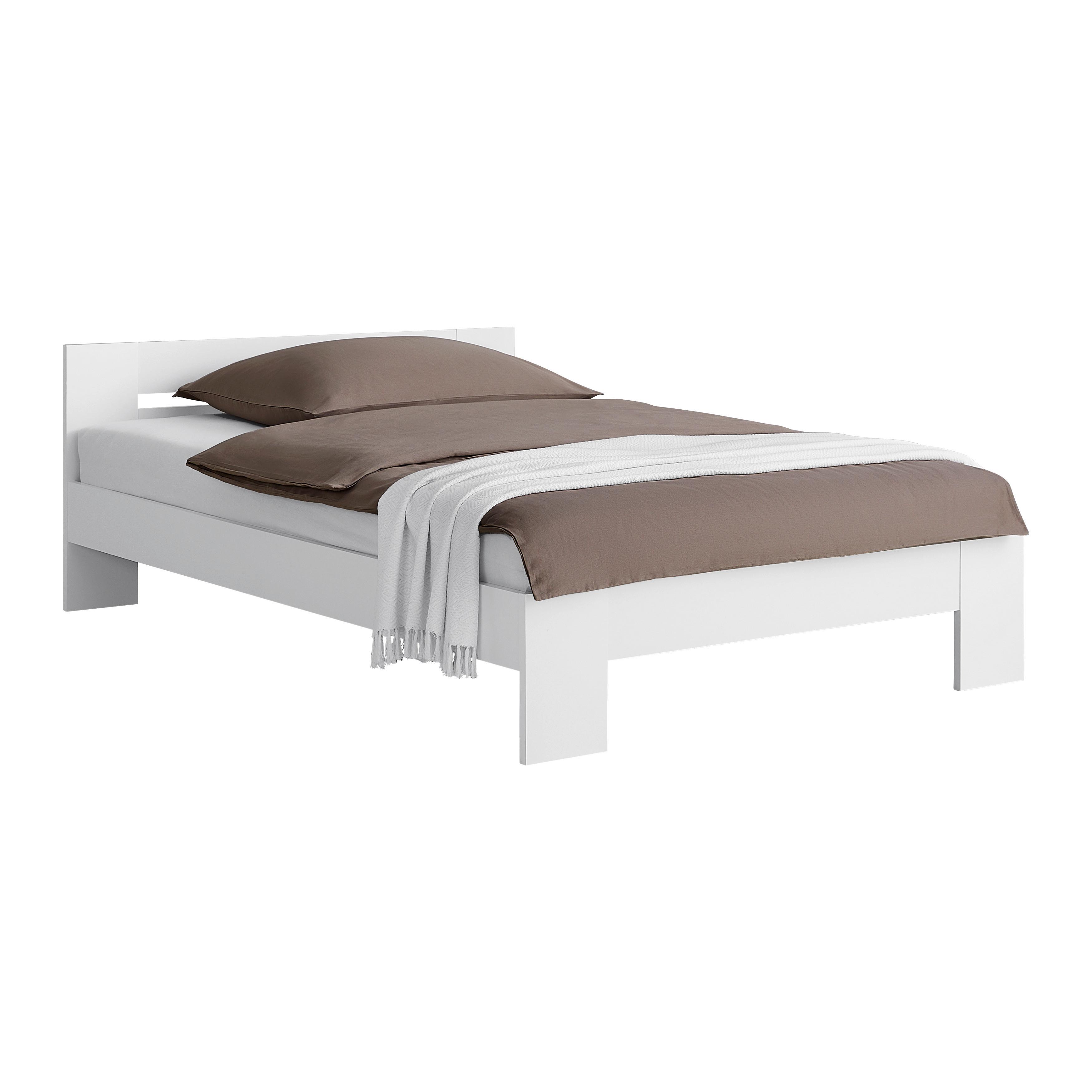 Postel Madrid bílá 140x200 cm - bílá, Moderní, dřevo (140/200cm)